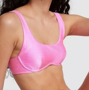 Victoria's Secret PINK Wave Monowire Bikini Top And Matching Lola Skirt Size XL